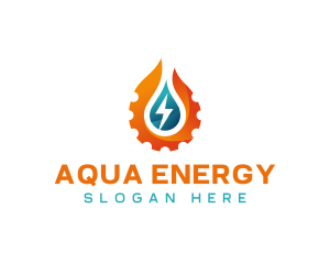 Thermal Energy Droplet logo design