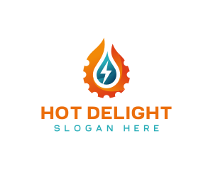 Thermal Energy Droplet logo design