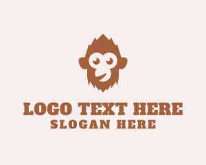 Chimpanzee - Monkey Baby Zoo logo design