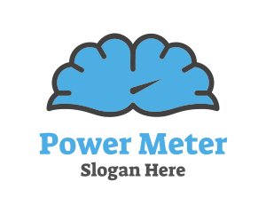 Meter - Blue Brain Meter logo design