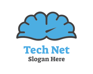 Net - Blue Brain Meter logo design