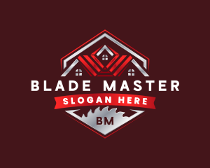 Saw Blade Roofing Renovation logo design