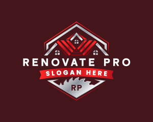 Saw Blade Roofing Renovation logo design