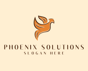 Flying Phoenix Bird  logo design