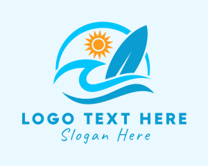 Resort - Summer Vacation Surfing logo design