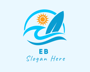 Tour Guide - Summer Vacation Surfing logo design