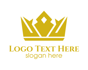 Gold Triangle - Royal King Crown logo design