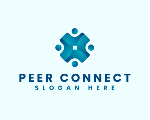 Peer - People Social Community logo design