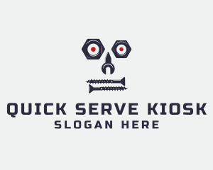 Wrench Bolt Robot logo design