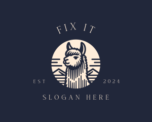 Alpaca Animal  logo design