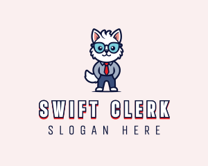 Dog Employee Clerk logo design