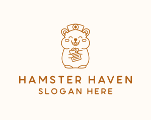 Hamster - Hamster Nurse Veterinary logo design