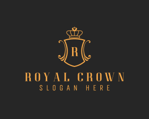 Royalty Crown Shield logo design