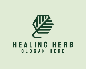 Organic Herb Leaf logo design