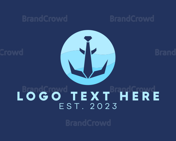 Navy Anchor Necktie Logo