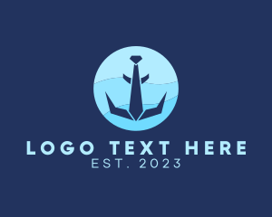 Navy - Navy Anchor Necktie logo design