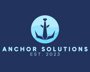 Navy Anchor Necktie  logo design