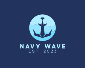 Navy - Navy Anchor Necktie logo design