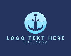 Tie - Navy Anchor Necktie logo design