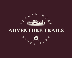 Camping Mountain Adventure logo design