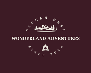 Camping Mountain Adventure logo design