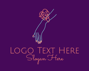 Beautiful - Corsage Nail Salon Beauty logo design