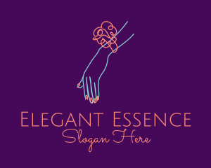 Beautiful - Corsage Nail Salon Beauty logo design