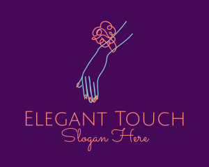 Delicate - Corsage Nail Salon Beauty logo design