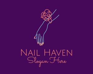 Manicure - Corsage Nail Salon Beauty logo design