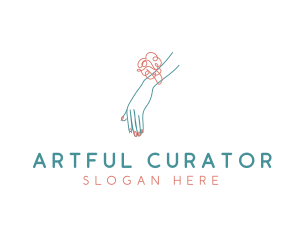 Corsage Nail Salon Beauty logo design