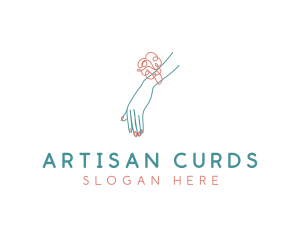 Corsage Nail Salon Beauty logo design