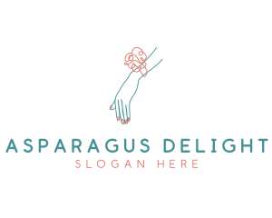 Corsage Nail Salon Beauty logo design