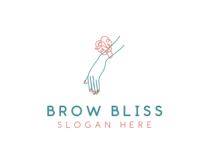 Corsage Nail Salon Beauty logo design