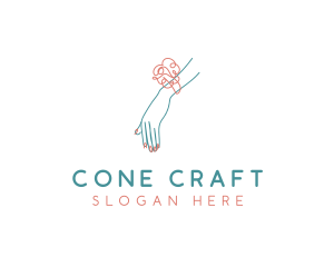 Corsage Nail Salon Beauty logo design