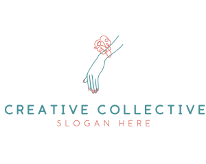 Corsage Nail Salon Beauty logo design