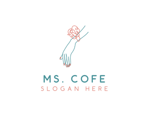 Corsage Nail Salon Beauty logo design