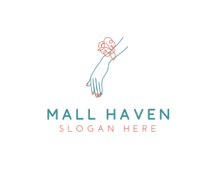 Corsage Nail Salon Beauty logo design