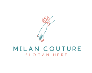 Corsage Nail Salon Beauty logo design