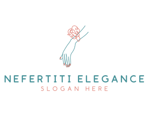 Corsage Nail Salon Beauty logo design