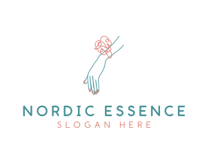 Corsage Nail Salon Beauty logo design