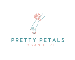 Corsage Nail Salon Beauty logo design