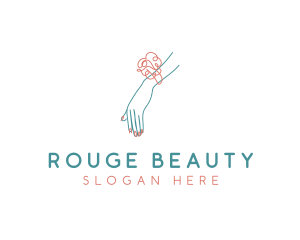 Corsage Nail Salon Beauty logo design