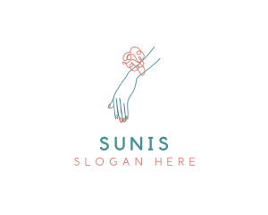 Corsage Nail Salon Beauty logo design