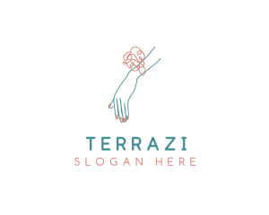 Corsage Nail Salon Beauty logo design