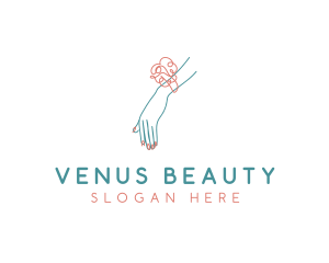 Corsage Nail Salon Beauty logo design