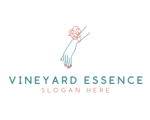 Corsage Nail Salon Beauty logo design