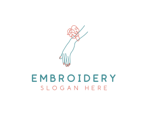 Corsage Nail Salon Beauty logo design