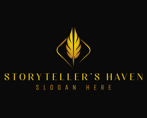 Novelist - Feather Publishing Author logo design