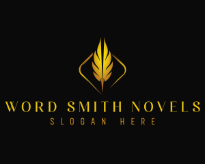 Novelist - Feather Publishing Author logo design