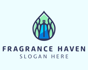 Nature Droplet Perfume logo design